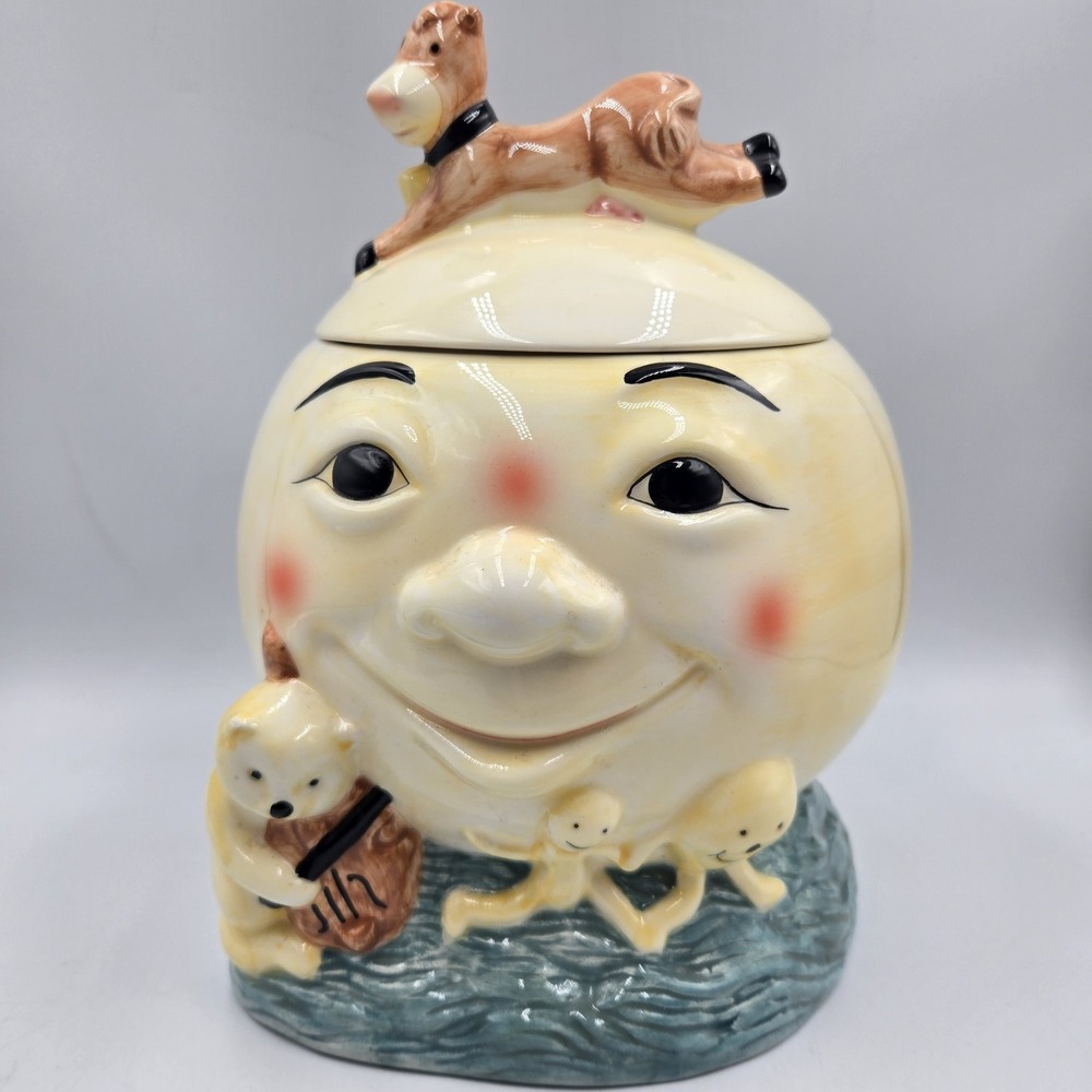 Vintage Treasure Craft Cow Jumped Over the Moon Cookie Jar Ceramic Grandmacore